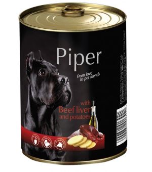 Karma mokra dla psa Piper z wątrobą wołową i ziemniakami PUSZKA ZESTAW 6x 800g 