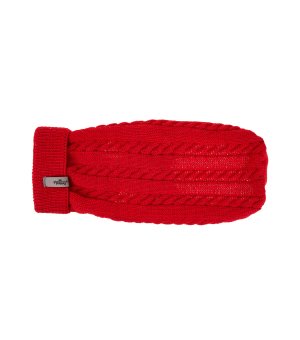 Glam&Rock Puppy Sweterek Warkocz 40cm - czerwony