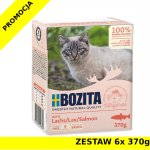 Karma mokra dla kota Bozita tetra recart w sosie z łososiem ZESTAW 6x 370g