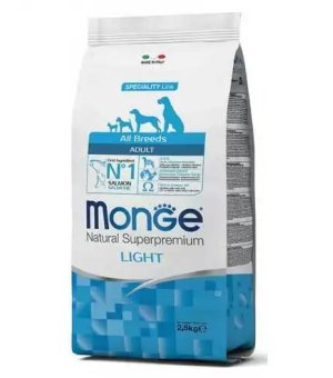 Karma Sucha dla Psa Monge Dry Dog Spec. Line All Breeds Adult LIGHT  Salmon & rice 2,5 kg