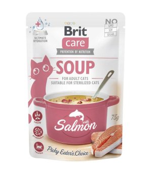BRIT CARE Cat Soup with Salmon - zupa dla kota z łososiem 75g