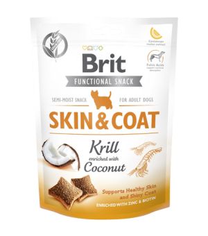 BRIT CARE FUNCTIONAL SNACK - SKIN & COAT KRILL - przysmak dla psa 150g