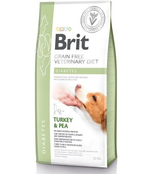 Brit Veterinary Diet Diabetes Turkey & Pea sucha karma dla psa - 12kg - Krótki Termin 28.04.2024r.