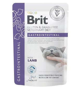 Brit Veterinary Diet Gastrointestinal Lamb - mokra karma dla kota fileciki w sosie - 85g