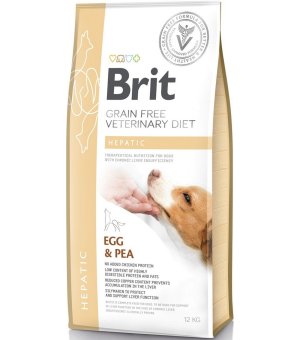 Brit Veterinary Diet Dog Hepatic Egg & Pea sucha karma dla psa - 12kg - 5% rabat