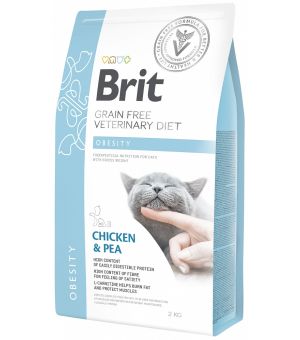 Brit Veterinary Diet Cat Obesity Chicken&Pea sucha karma DLA KOTA - 2kg - 5% rabat