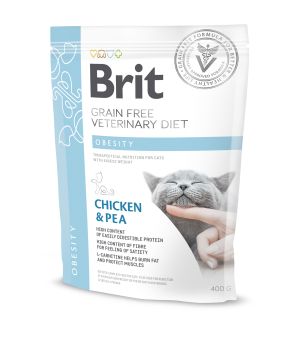 Brit Veterinary Diet Obesity Chicken&Pea sucha karma dla kota - 400g