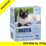 Karma mokra dla kota Bozita tetra recart w sosie z reniferem ZESTAW 6x 370g 
