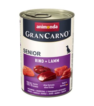 Karma mokra dla psa Animonda GranCarno Senior wołowina z jagnięciną - 400g