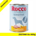 Karma mokra dla psa Rocco Diet Care Sensitive Kurczak z ziemniakami puszka ZESTAW 6x 400g