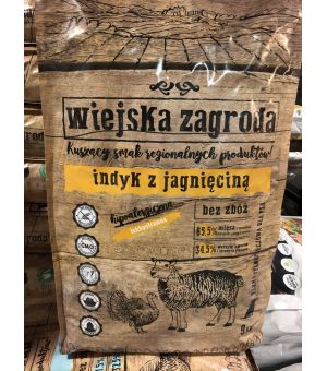 Karma sucha dla psa Wiejska Zagroda indyk z jagnięciną 2x 9kg