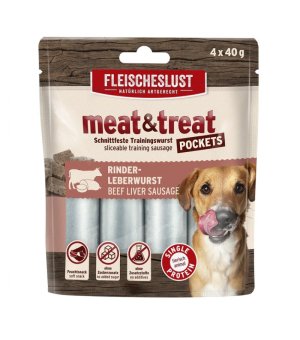Meatlove uzupełniająca karma dla psów MEAT & trEAT 2.0 z wątróbką wołową 4x40g