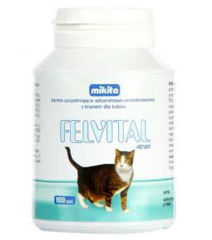 Mikita Felvital + tran - witaminy dla kotów 100 tabl