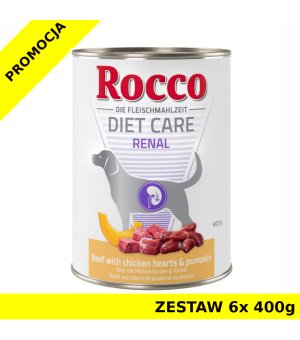 Rocco Diet Care Renal wołowina, serca kurczaka z dynią ZESTAW 6x 400g