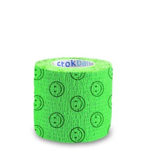 Stokban samoprzylepny bandaż elastyczny 5cm / 4,5m zielony uśmiech