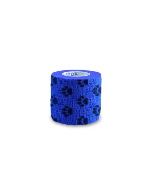 Stokban samoprzylepny bandaż elastyczny 5cm / 4,5m niebieski w łapki